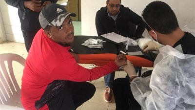 رابيت تيست للاعبي اسوان قبل مباراة المصري