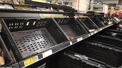 ذعر السلالة الثالثة لكورونا في بريطانيا.. أرفف السوبر ماركت فارغة.. شراء البضائع بجنون بعد غلق الحدود