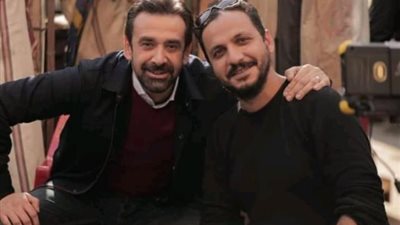 شاهد.. كريم عبد العزيز وبيتر ميمي في كواليس مسلسل ”الاختيار 2”