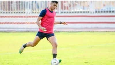 مصطفي محمد في مران الزمالك بعد خلافاته مع أيمن يونس