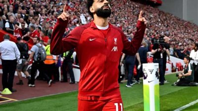 ليفربول يتغنى بـ محمد صلاح بعد إنجازه التاريخي في الدوري الإنجليزي