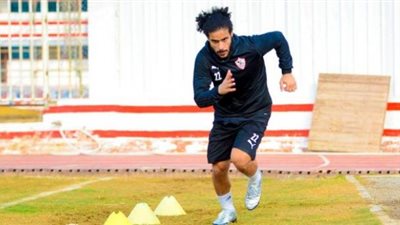 تدريبات تأهيلية لعبد الله جمعة في مران الزمالك