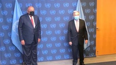 بالصور .. كواليس لقاء وزير الخارجية بسكرتير عام الأمم المتحدة فى نيويورك