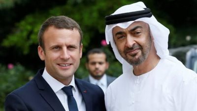 ولي عهد أبو ظبي والرئيس الفرنسي يدعمان مبادرة مصر لحل الأزمة في ليبيا
