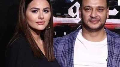 أحمد خالد صالح يحضر العرض الخاص بفيلم ”العارف” مع زوجته هنادى مهنا