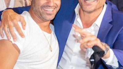 أحمد فهمى برفقة أحمد عز من فيلم ”العارف”