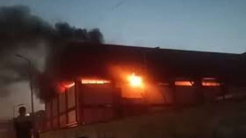 حريق شركة ادوية في