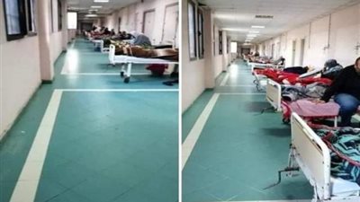 حقيقة وضع أسرة مرضى كورونا فى الطرقات بمستشفى الأحرار بالزقازيق