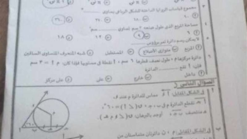 تسريب امتحانات الشهادة