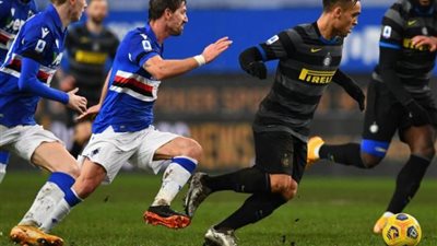 الإنتر يتلقى هزيمة موجعة أمام سامبدوريا بالدوري الإيطالي