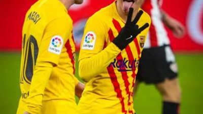برشلونة يتقدم على بلباو 2 – 1 بفضل ميسي في الشوط الأول