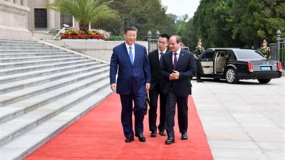 مباحثات الرئيس السيسي ونظيره الصيني..  مصر تؤكد على ضرورة حل الدولتين لإنهاء الصراع الفلسطيني الإسرائيلي