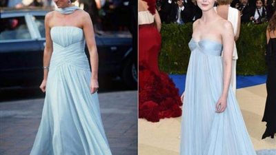 على طريقة أميرة القلوب.. أبرز أزياء المشاهير المستوحاه من تصاميم أميرة ديانا