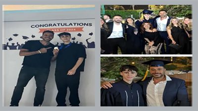 أحمد السعدني يحتفل بتخرج ابنه عبدالله