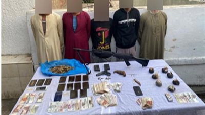 ضبط 6 أشخاص بحوزتهم كمية من المواد المخدرة والأسلحة نارية والذخائر