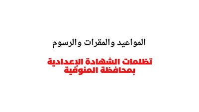 خطوات وأماكن وأيام التظلم على نتيجة الشهادة الإعدادية بالمنوفية