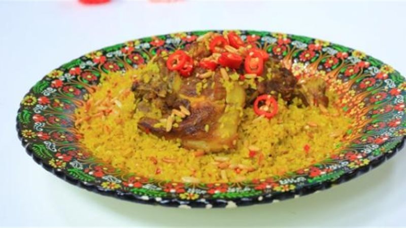 أرز باللحم والزعفران