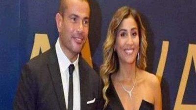 بلاش نتكلم في الماضي ..عمرو دياب يرفض الرد علي اتهامات دينا الشربيني