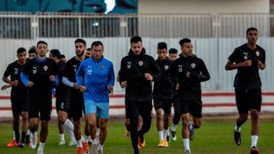 تدريبات استشفائية للاعبي الزمالك المشاركين في لقاء الجونة