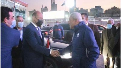 رئيس الزمالك يستقبل وزير الرياضة العراقي في مقر القلعة البيضاء