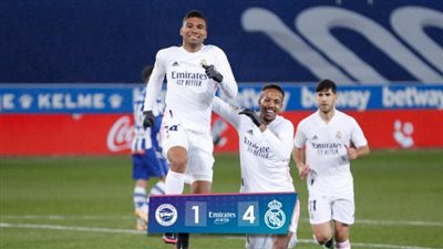 رباعية ريال مدريد في مرمي ألافيس تقوده لوصافة الليجا
