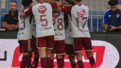 الشوط الأول.. الأهلي يمتع ويتقدم بثلاثية نظيفة أمام طلائع الجيش بالدوري