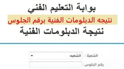الآن رابط بوابة التعليم الفني.. لمعرفة نتيجة الدبلومات الفنية 2024