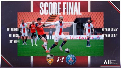 باريس سان جيرمان يخسر أمام لوريان (3_2) بالدوري الفرنسي