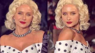 نيللي كريم تثير الجدل بإرتداء ”الباروكة” والشعر الأصفر