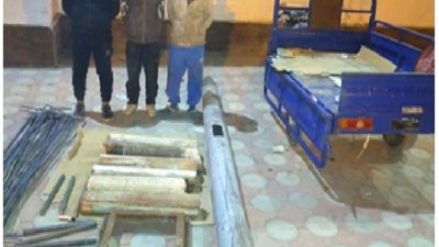 مباحث السلام ثان بالقاهرة تضبط لصوص سرقة المواقع تحت الإنشاء