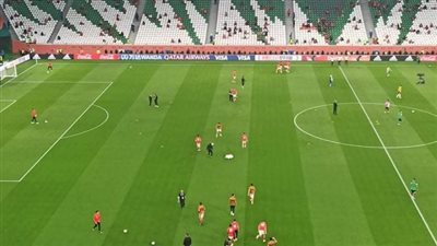 الأهلي ضد بالميراس.. شاهد لاعبي الأهلي اثناء عمليات الإحماء