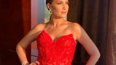 شاهد.. هند صبري بفستان أحمر جرىء احتفالاً بعيد الحب