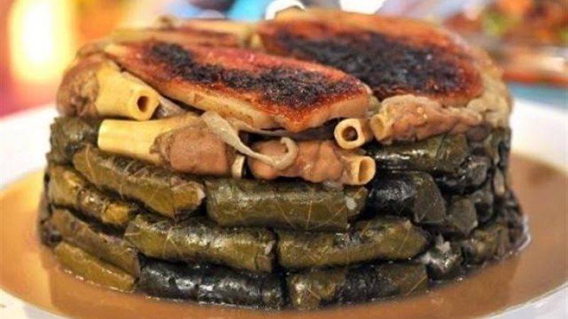 محشي ورق العنب بالكوارع
