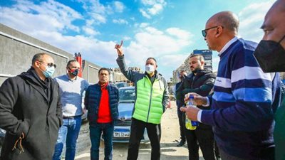 الخطيب يقوم بجولة تفقدية للمشاريع الإنشائية بفرع مدينة نصر