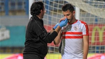 طبيب الزمالك يطمئن على حالة اللاعبين المصابين في القاهرة