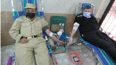 حملة للتبرع بالدم بمشاركة الضباط والأفراد والمجندين بمديرية أمن القاهرة