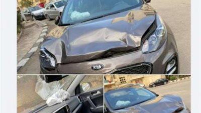 الحكم محمد الصباحي ينجو من حادث مروري