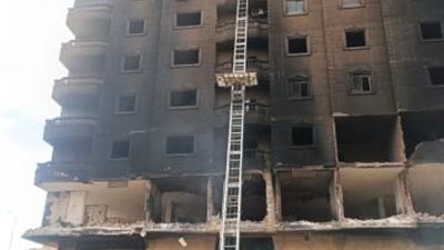 إغلاق الطريق الدائري استعدادا لتفجير عقار فيصل المحترق