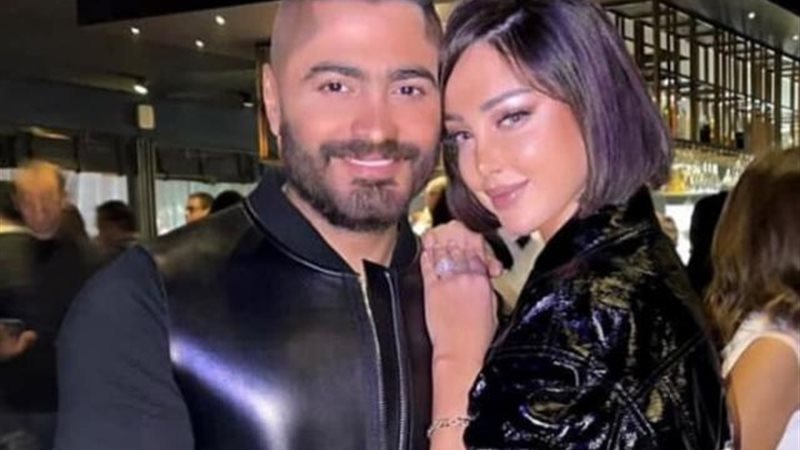 تامر حسني وزوجته