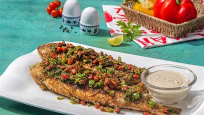 «زي المحلات».. أسهل طريقة لتحضير سمك بوري مشوي بالردة