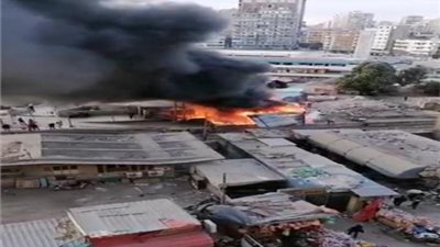 الحماية المدنية تسيطر على حريق بجوار أكشاك بمحطة سكة حديد الزقازيق