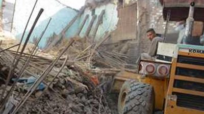 عاجل .. انهيار عقار من 4 طوابق فى السيدة زينب