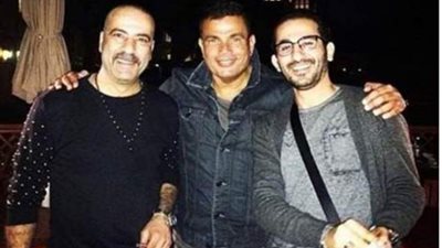 محمد سعد برفقة الهضبة وأحمد حلمى ويعلق : أصدقاء العمر