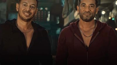 مصطفى شعبان برفقة عمرو سعد من كواليس ”ملوك الجدعنة”