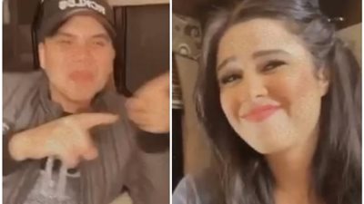 عمر كمال يغنى ”انتى معلمة” لياسمين عبد العزيز من كواليس ”اللى ملوش كبير”