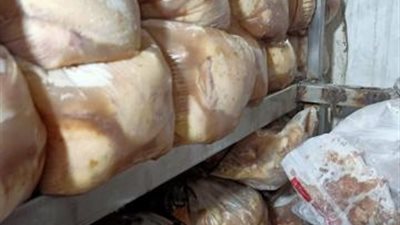 صور صادمة.. ضبط 31 طن لحوم وأسماك ودواجن مجمدة غير صالحة للاستهلاك الآدمي بالجيزة