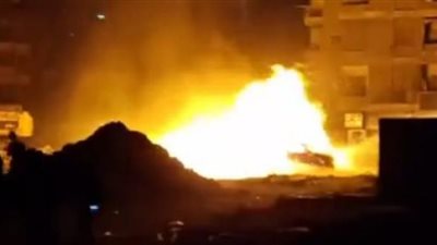 إخماد حريق هائل بخط غاز في أكتوبر