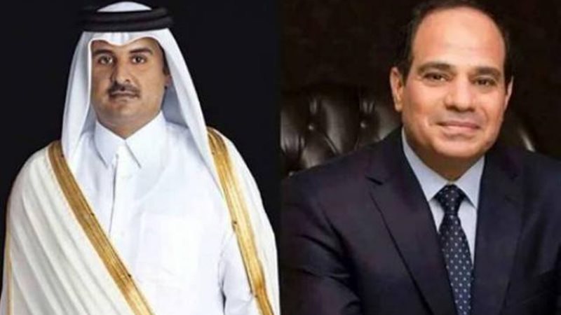 السيسى وأمير قطر