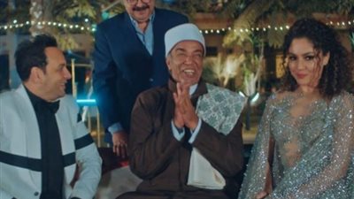 ندى موسى مع مصطفى قمر في كواليس تصوير مسلسل ”فارس بلا جواز”