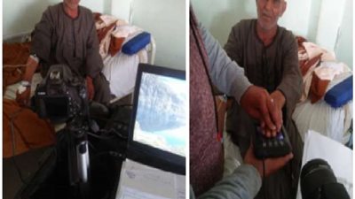 إستخراج وتجديد بطاقة الرقم القومى لمواطن مُسن بإحدى المستشفيات